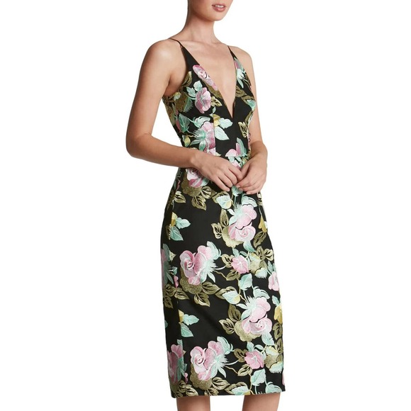 Dress the Population Mariah Embroidered Floral Dress Size Small $295 - Picture 1 of 11